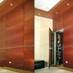 Secret Door Hidden Behind Wall Panel Hidden door opens in office wall