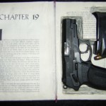 Homemade custom hollow book hides gun and ammo