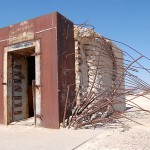 bank-vault-nevada-after-atomic-bloast Bank vault in Nevada test site after atomic blast