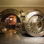 Vault door in the Bedford Restaurant in Chicago