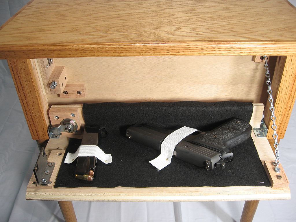 End Table with Secret Gun Compartment