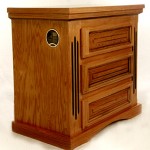 Furniture with built-in firearms safe and biometric lock