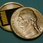SD Card stashed in secret nickel spy coin