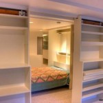 Sliding Secret Bookcase Door Divider Panel Hidden Bookcase Door Divider Panel Slides on Barn Door Tracks
