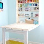 Fold-up Table and Concealed Supplies Disguised as Picture