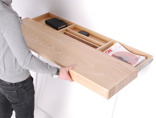 Desk with Hidden Storage Compartments