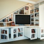 Secret bookcase doors and drawers conceal hidden storage