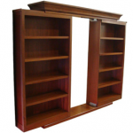 Hidden sliding bookcase door