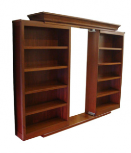 Hidden sliding bookcase door