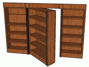 Bookshelf door plans