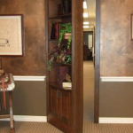 Custom swing-out secret bookcase door