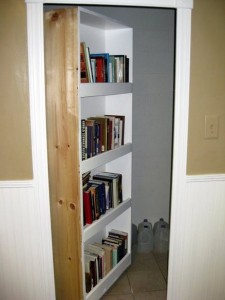 Secret Homemade Swing-In Bookcase Door