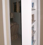 Swing-out secret bookcase door