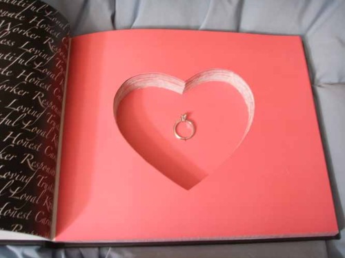 Hidden Heart Compartment in Hollow Book Safe