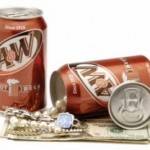 Can safe made from real A&W root beer can filled with loot