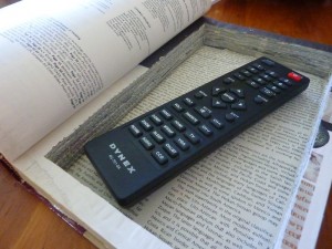Secret DIY hollow book safe with remote control
