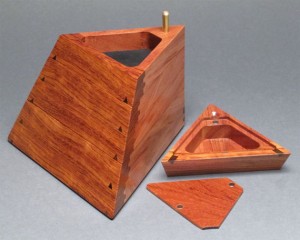 Hidden Compartment Trapezoid Jewelry Box