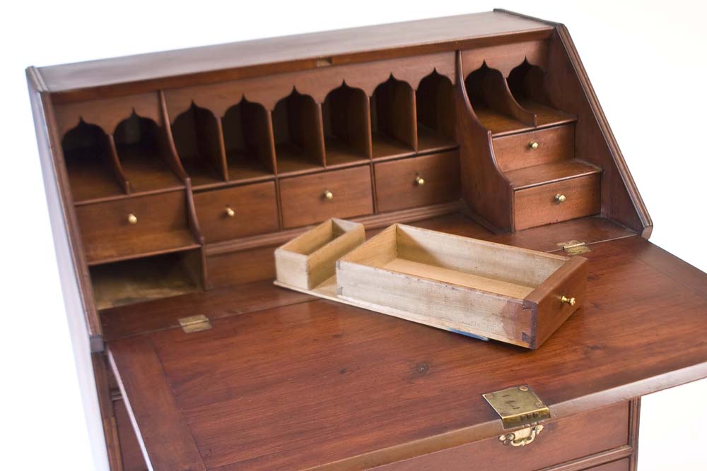 Secret second drawer hidden in desk