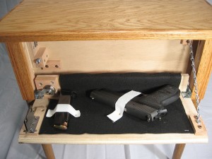 End Table with Secret Firearm Compartment