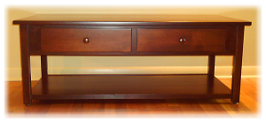 Amish handmade table with secret compartments