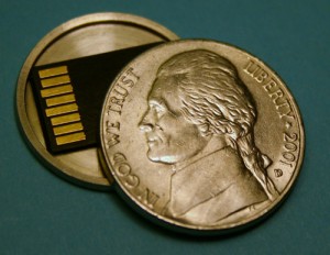 SD Card stashed in secret nickel spy coin