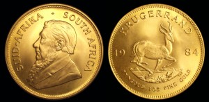 Gold Bullion Krugerrand Coin Stash