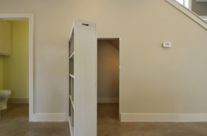 Secret Bookcase Entrance to Room Under Stairs