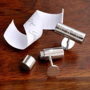 Personalized Cufflinks with Hidden Compartment