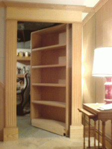 Secret Swing-in Bookcase Door