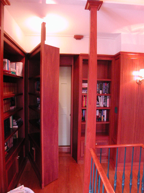Hidden Entrance Behind Secret Bookcase Door