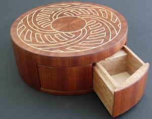 Hidden Drawer Concealed in Wooden Puzzle Box