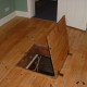 Hidden trap door in home floor