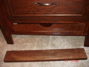 Secret drawer in bedside table