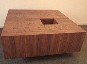 Puzzle Box Table Includes Hidden Compartments