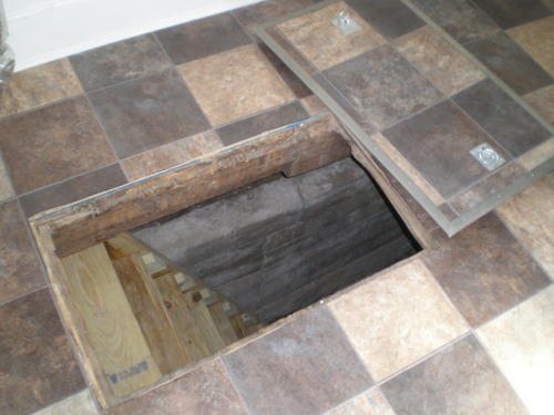 Trap Door in Floor to Crawlspace