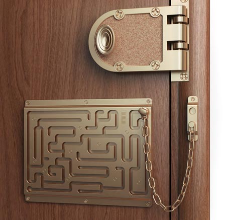 Door Lock Chain Maze Joke