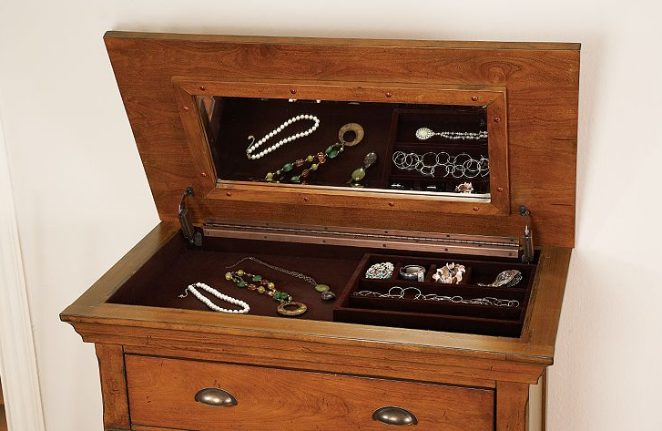 Hidden Jewelry Compartment in Dresser