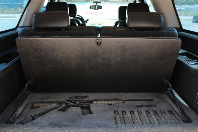 Secret Gun Compartment in SUV