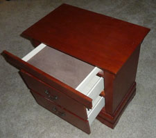Nightstand with Hidden Drawer Compartment