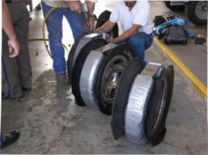 Drugs Smuggled in Vehicle Wheels