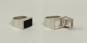 Ring with Hidden Stash Compartment