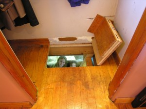 Hidden Trap Door to Basement Play Room