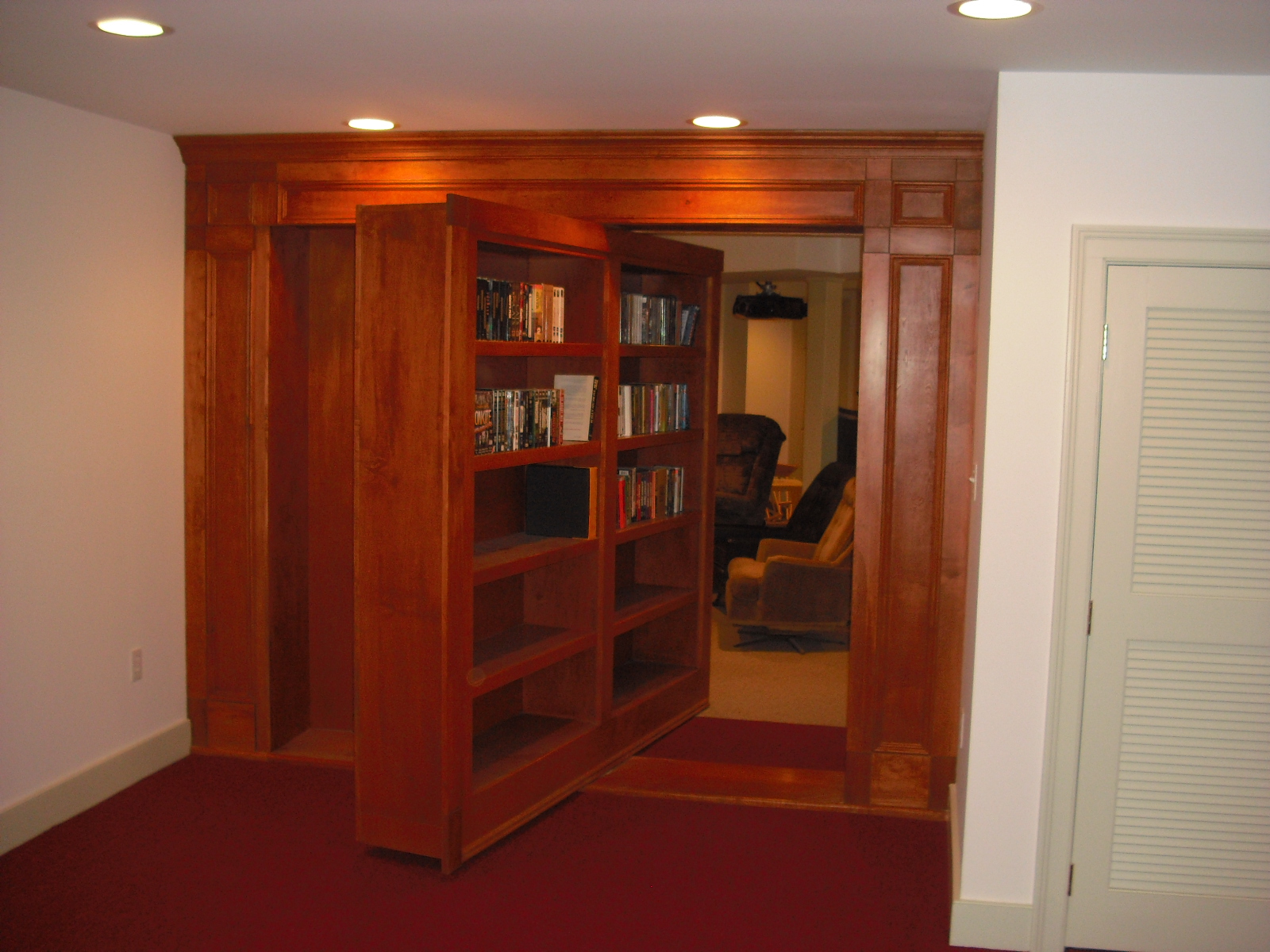 Rotating Bookcase Reveals Secret Room