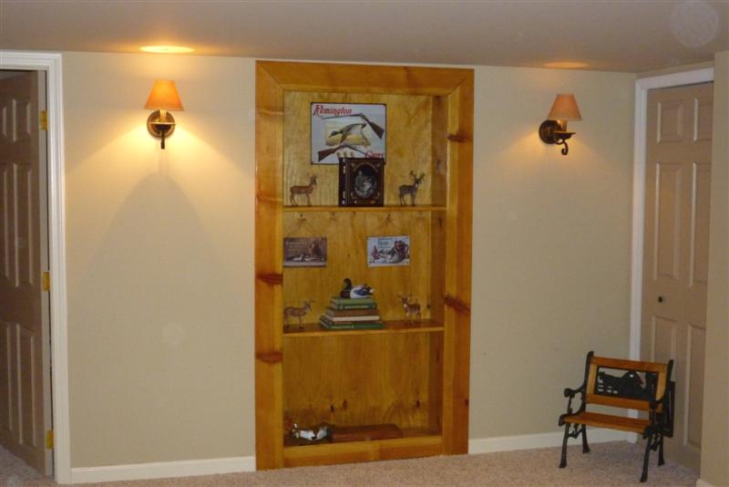 Custom Wood Buil-in Bookshelf Door