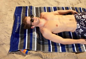 Hidden Stash Pockets in Beach Towel