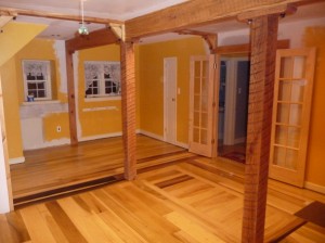 Wooden Floor with Trapdoor to Basement