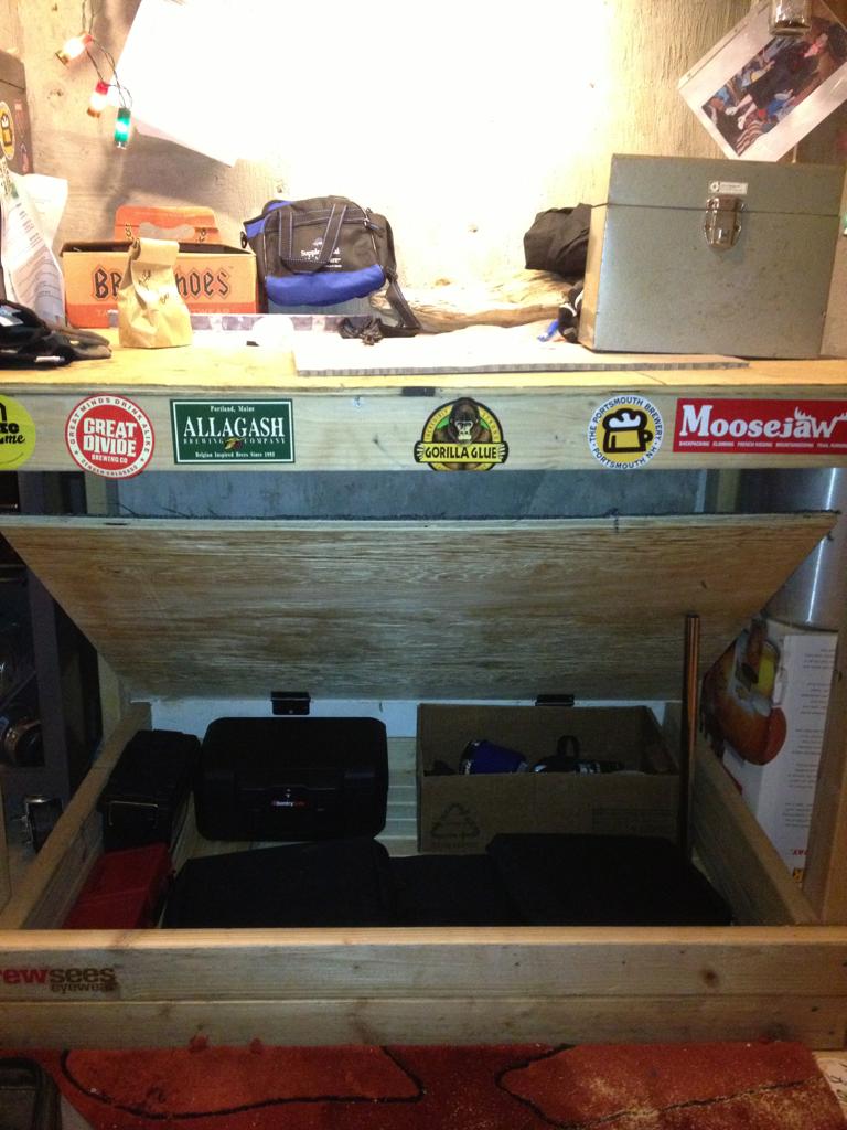 Workbench with Secret Storage Compartment