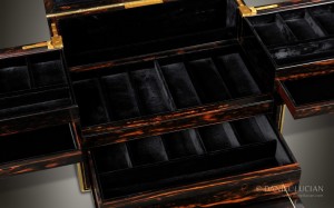 Many Secret Compartments in Antique Jewelry Box