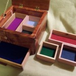 Multiple Compartments in Wooden Box
