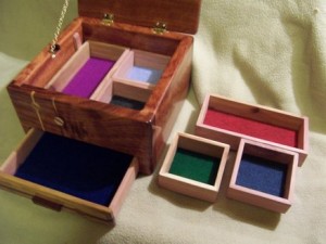 Multiple Compartments in Wooden Box